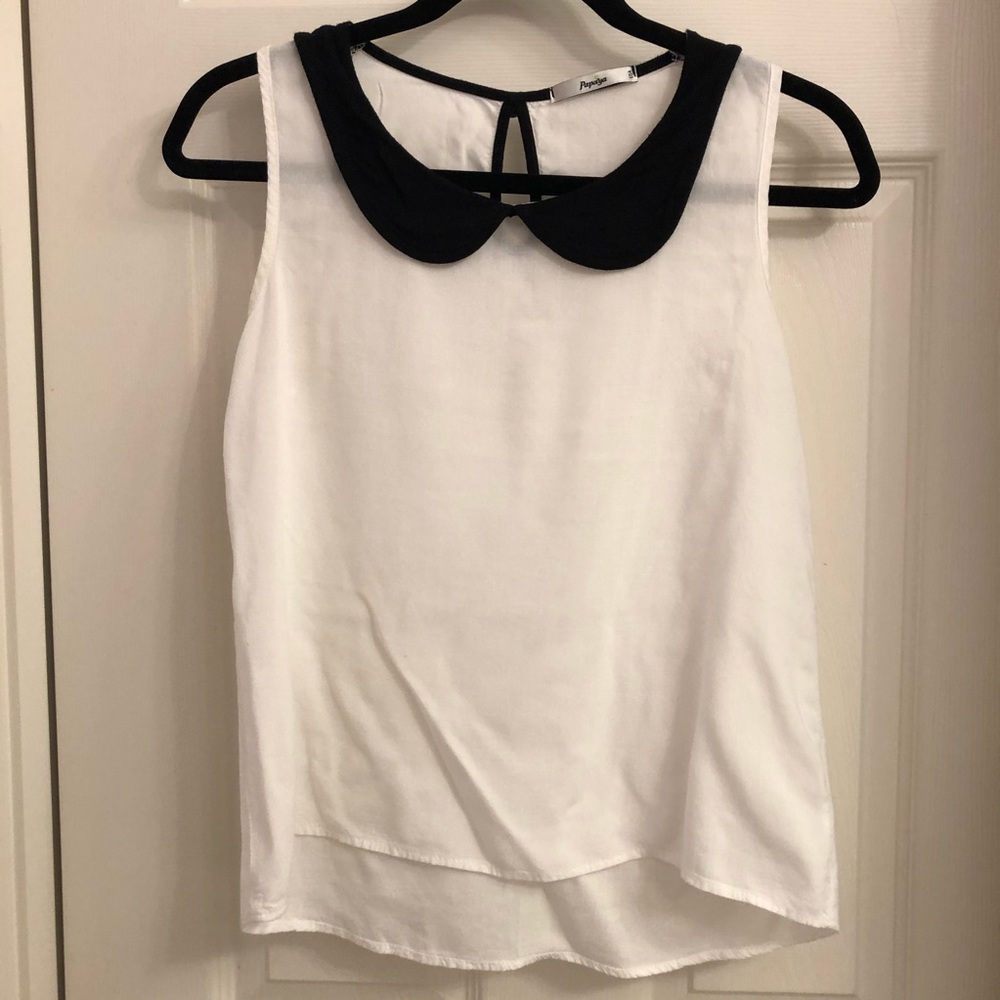 White and black top